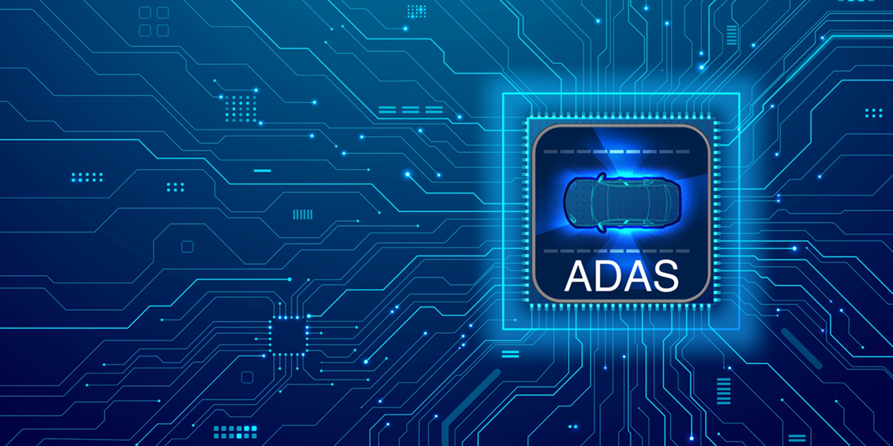 ADAS chip on a circuit board representing advanced driver assistance systems thermal management